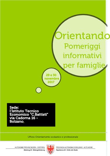 Orientando, iniziativa per aiutare i ragazzi di terza media a scegliere la scuola superiore più adatta