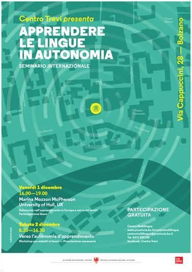 Il manifesto del seminario dedicato all'apprendimento autonomo delle lingue