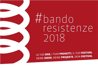 La copertina del bando Resistenze 2018: scadenze a gennaio e a maggio per i progetti
