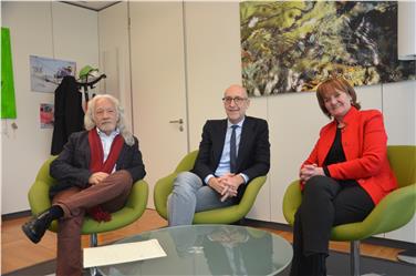 Alto Adige all'avanguardia nella neuro-riabilitazione: Martha Stocker, Leopold Saltuari e Nicola Smania (Foto USP/Barbara Franzelin)