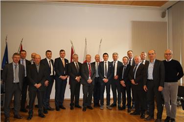 Foto di gruppo per la delegazione di Alto Adige e Trentino a Bruxelles (Foto USP)