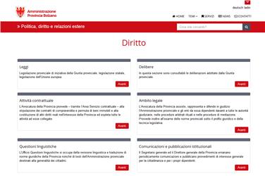 La nuova homepage del portale dedicato a diritto, politica e relazioni estere