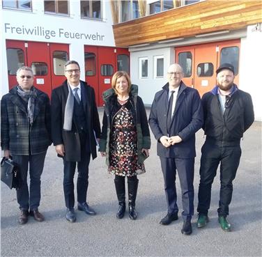 Da sinistra il Sindaco del Comune di Castelfondo Oscar Piazzi, il presidente Kompatscher, il sindaco Senale San Felice  Gabriela Kofler, il presidente Rossi, il sindaco del Comune di Fondo Daniele Graziadei