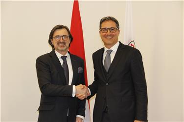 Il presidente Arno Kompatscher con il console ungherese a Milano, Jenö Csiszár