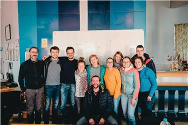 Il gruppo di operatori giovanili durante il viaggio studio in Bosnia (Foto USP/Battistel)