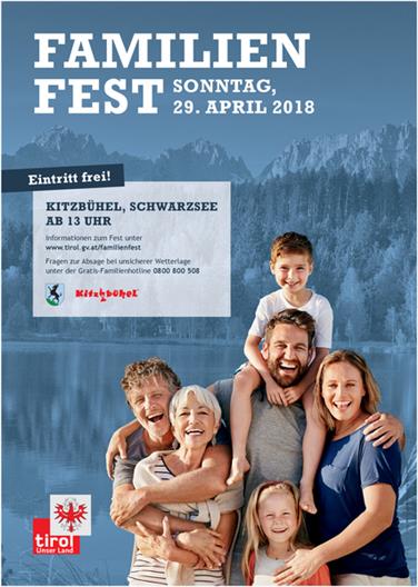 Anche i titolari di EuregioFamilyPass Südtirol sono invitati a partecipare alla festa tirolese della famiglia il 29 aprile a Kitzbühel