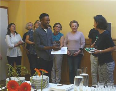 Un momento della cerimonia conclusiva del corso Foto: USP