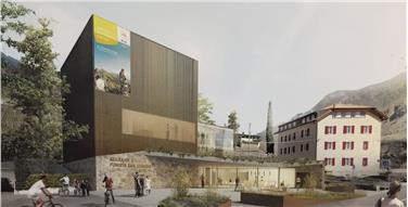 Il rendering della nuova stazione a valle della funivia di San Genesio