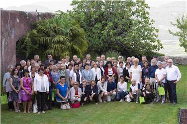 Foto di gruppo con l'assessora Waltraud Deeg (Foto USP - Fotodigital/Lucia Maselli)